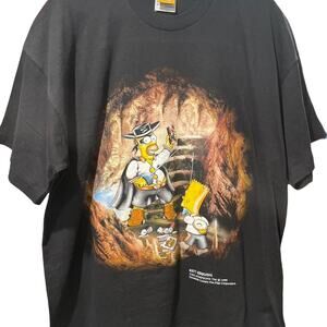 Vintage 90s The Simpsons Zorro Homer with Bart 1999 Single Stitch Shirt XL Rare